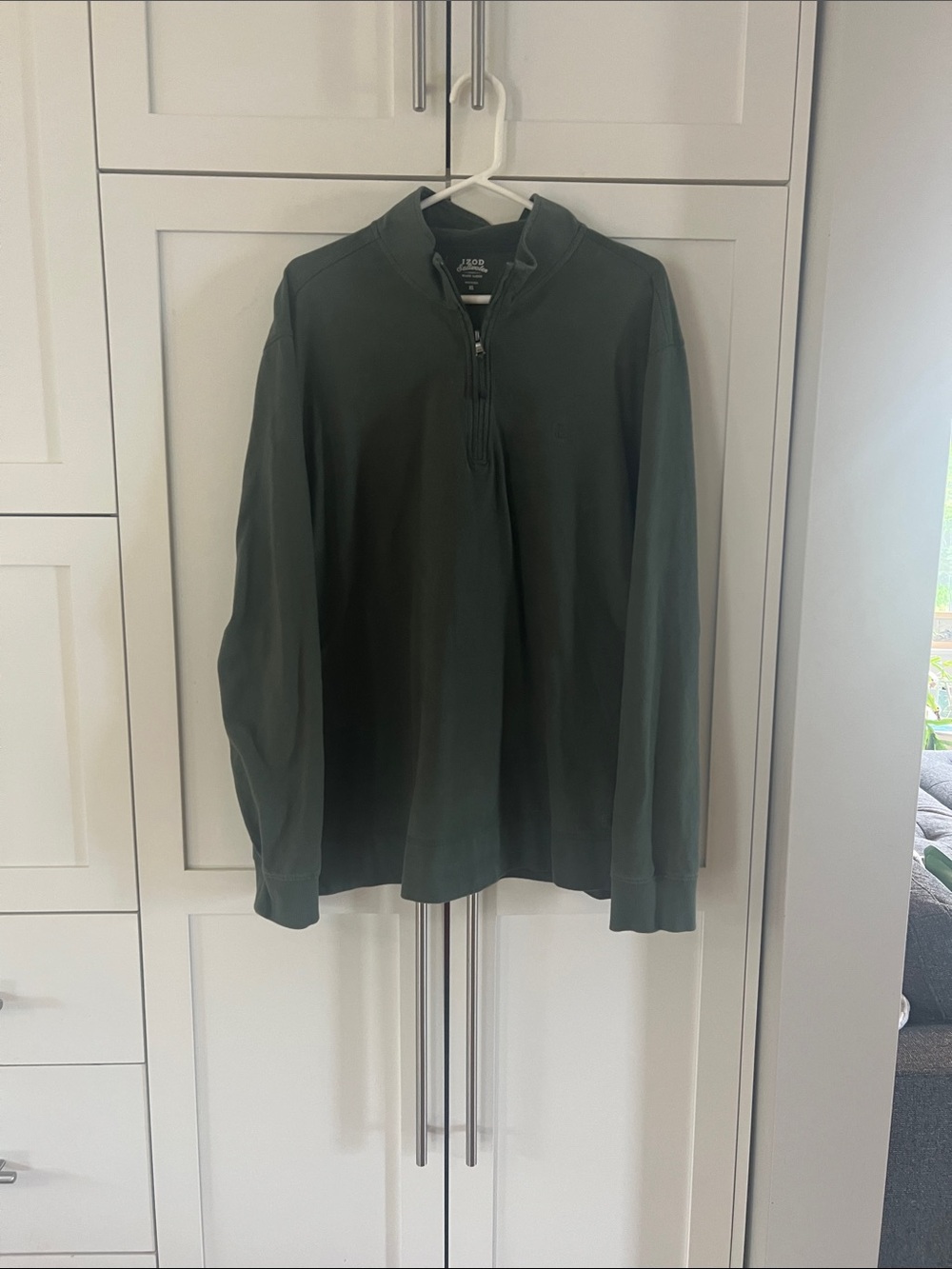 Izod Dark Green Quarter-Zip Pullover